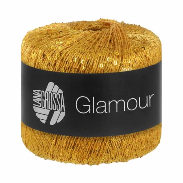 Beilaufgarn gold mit Pailletten